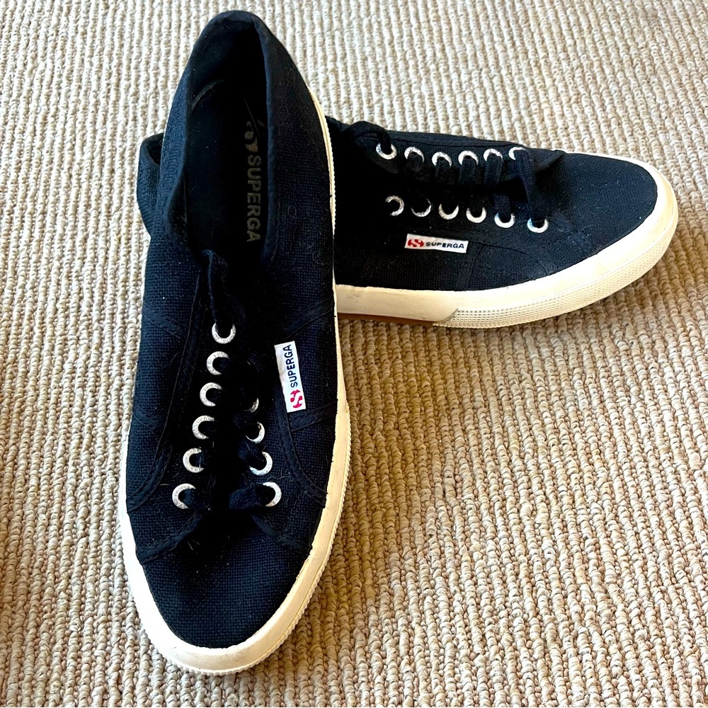 Black Superga Cotu Classic Sneakers Women’s Size 9